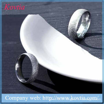 Fashion grind arenaceous ring latest wedding ring designs titanium steel wholesale jewellery